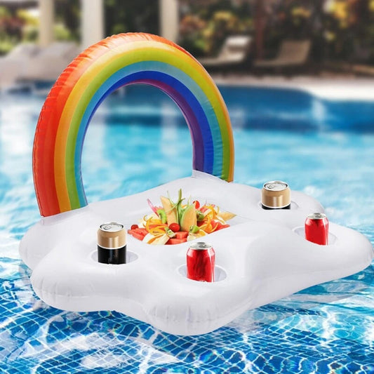 Rainbow cloud cup holder - Resting Beach Face