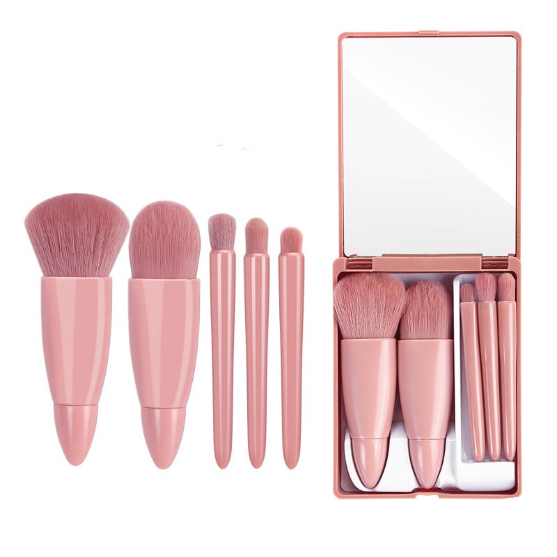 5Pcs Makeup Brushes Tool Set - Resting Beach Face