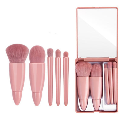 5Pcs Makeup Brushes Tool Set - Resting Beach Face