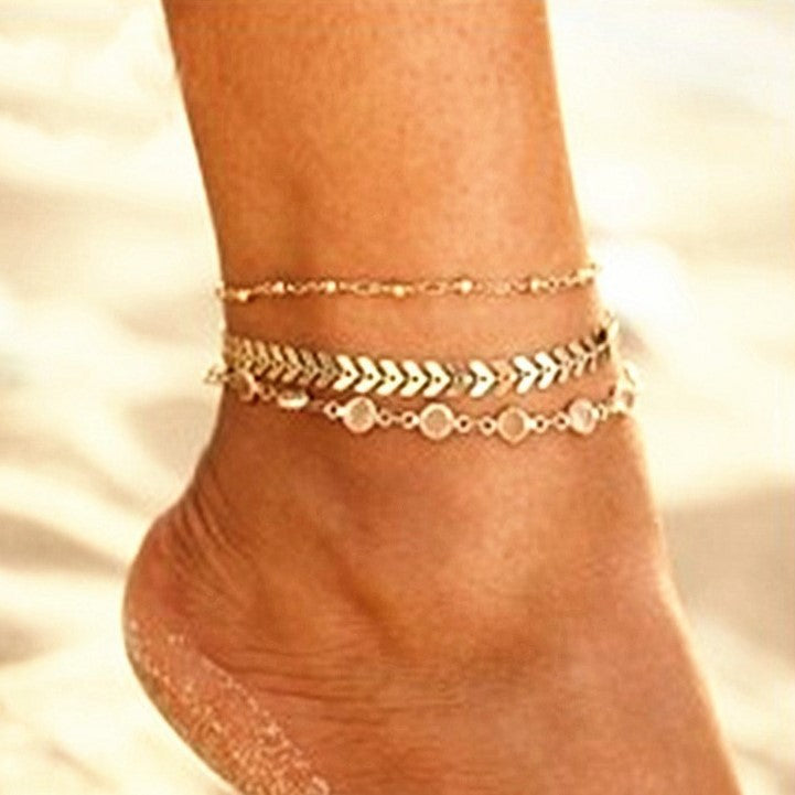 Crystal Beach Anklet - Resting Beach Face