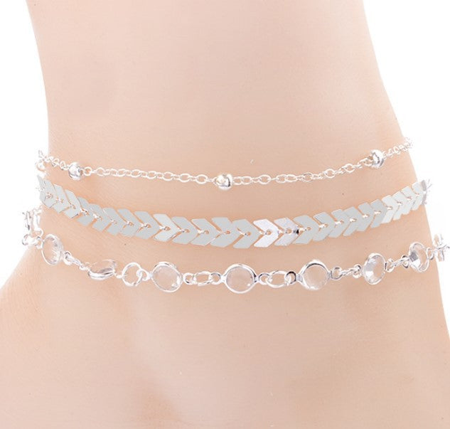 Crystal Beach Anklet - Resting Beach Face