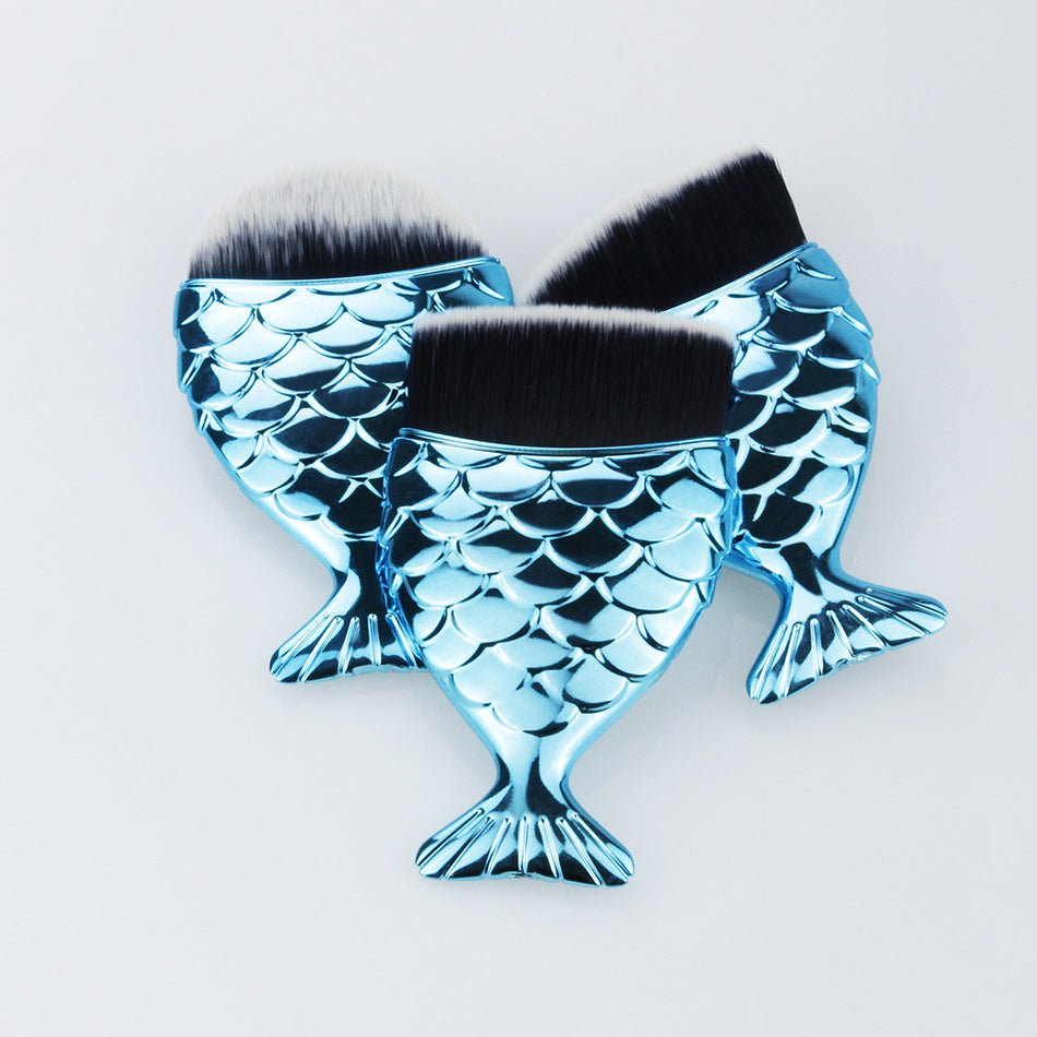 Small Mermaid Tail Makeup Foundation Brush - Resting Beach Face