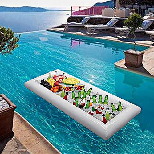 PVC Inflatable Ice Bar Water Entertainment Salad Plate Inflatable Cup Holder - Resting Beach Face
