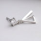 Ivy Taobao explosion Sterling Silver Earrings diamond triangle hollow asymmetric Long Ear Wire