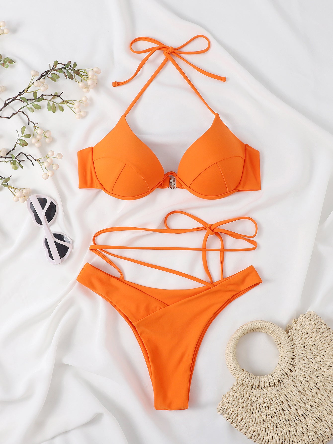 Divine Divide - Two Piece Bikini Set - Resting Beach Face