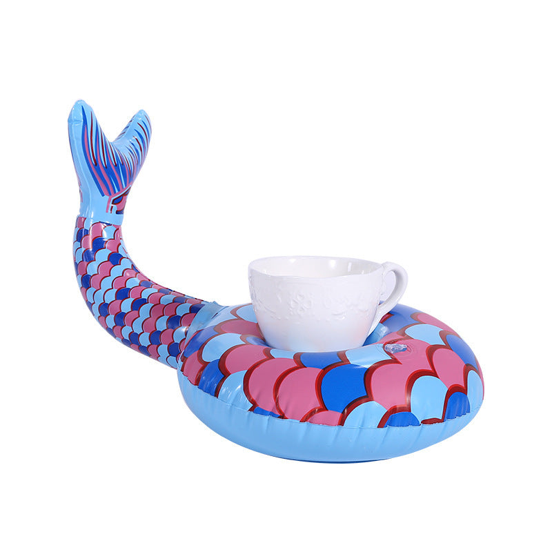 Inflatable Pool Drink Holders - Resting Beach Face