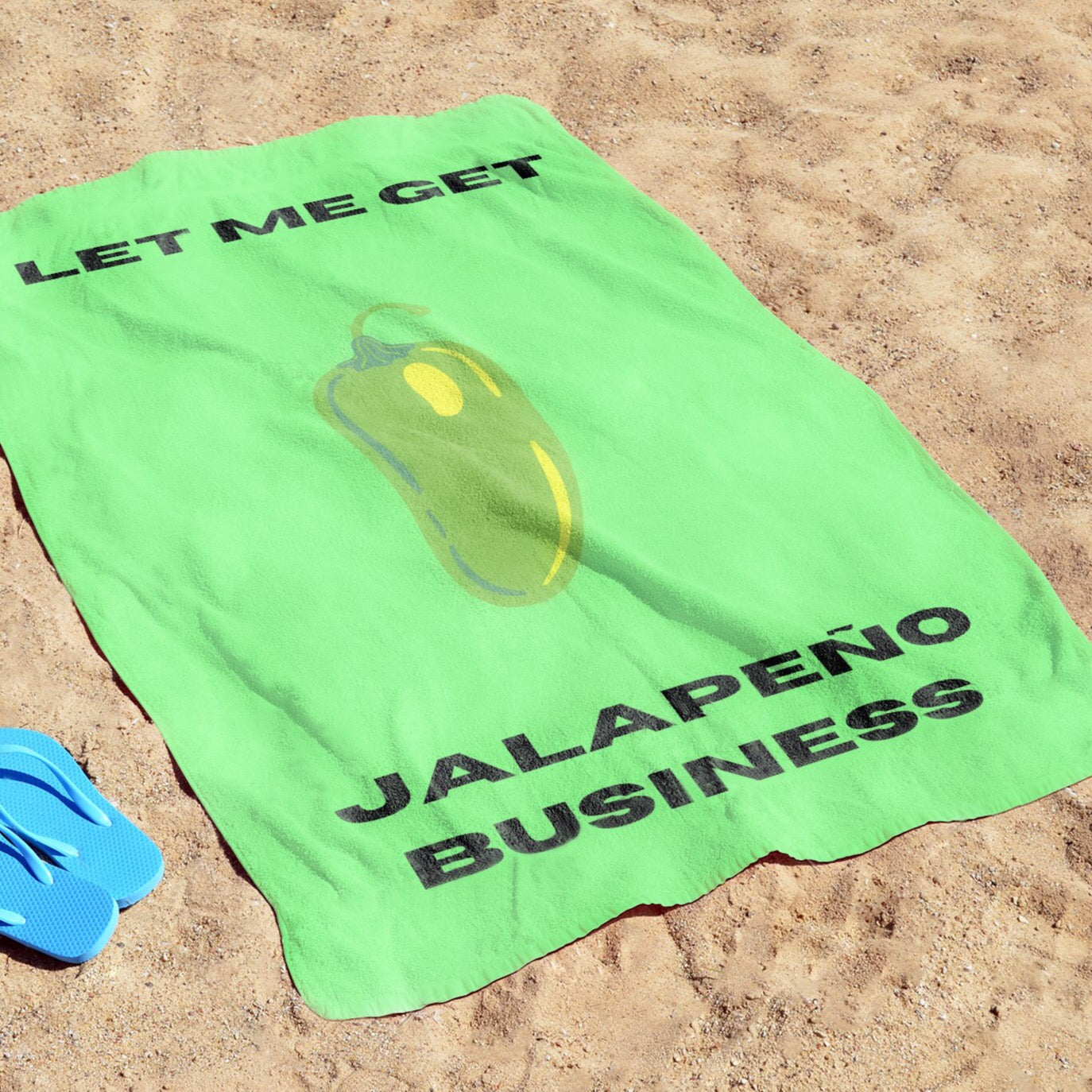 EXCLUSIVE:Jalapeño…..... Microfibre Beach Towel - Resting Beach Face
