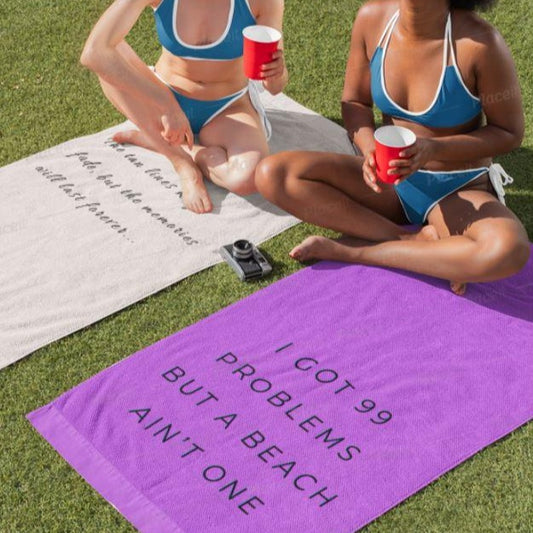 EXCLUSIVE: 99 Problems Microfibre Beach Towel - Resting Beach Face