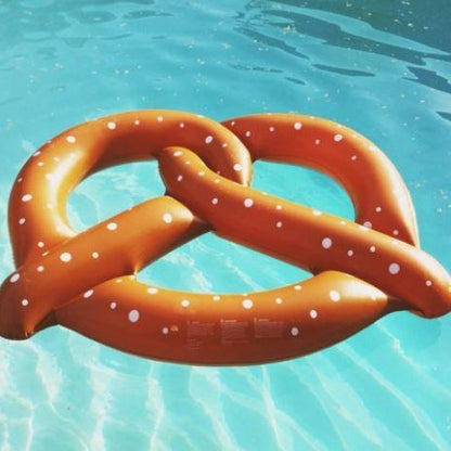 Pretzel Pool Inflatable Swimming Float Ring - Resting Beach Face