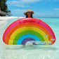 XL Rainbow Inflatable Swimming Pool Float - Resting Beach Face